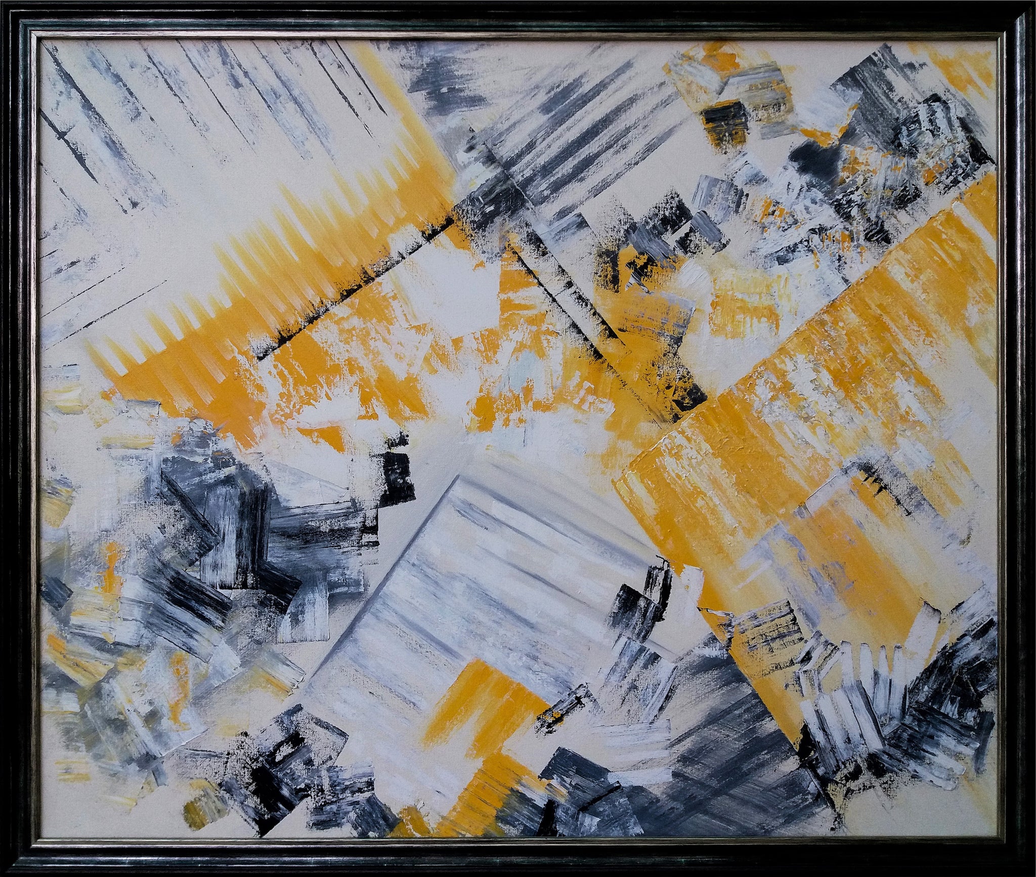 Abstract in Yellow and Grey