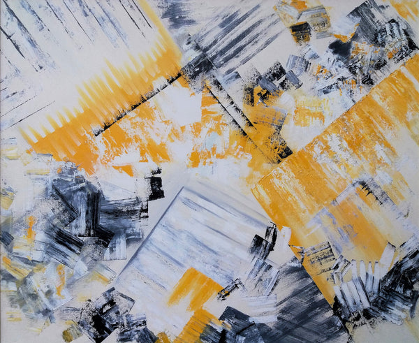 Abstract in Yellow and Grey