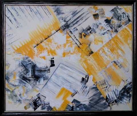 Abstract in Yellow and Grey